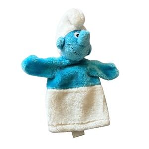 1981 Wallace Berrie Smurf Hand Puppet Plush Toy Vintage Collectible‎